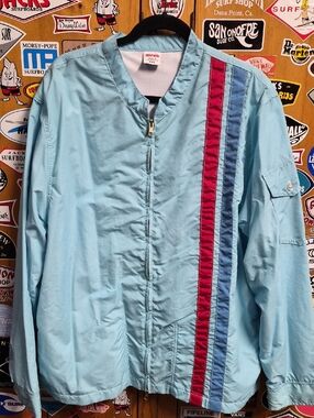 Birdwell Beach Britches Men's Racing Jacket with Red & Navy Stripes